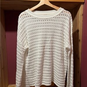 Elegant White Knit Sweater